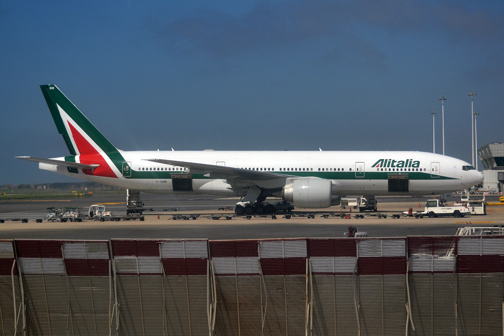 B777-243/ER Alitalia EI-DBM Rome_Fiumicino (FCO/LIRF) March_31_2015