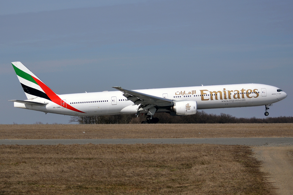 B777-31H Emirates A6-EMM Prague_Ruzyne (PRG/LKPR) March_24_2013