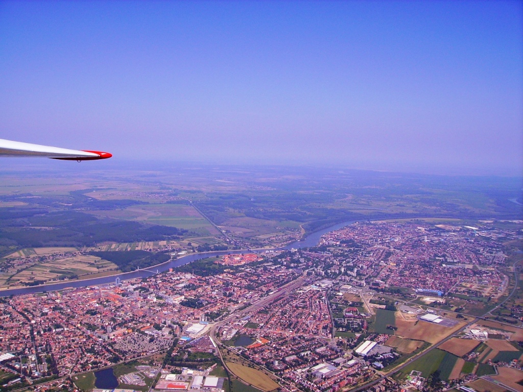 Osijek airview from Blanik L-13 9A-GBE