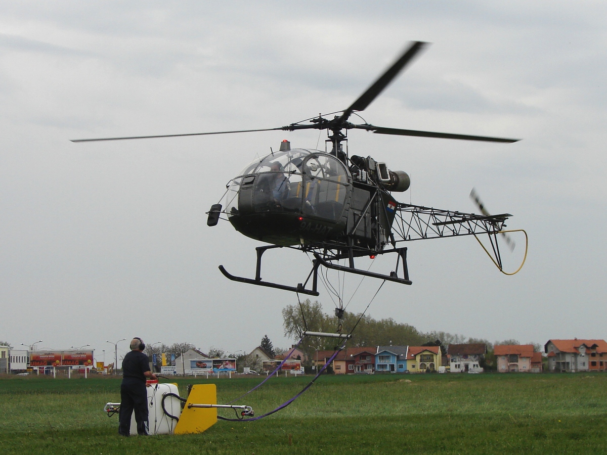 Sud SA-313B Alouette II 9A-HAT Eudora Let Osijek-Čepin (OSI/LDOC) April_19_2009