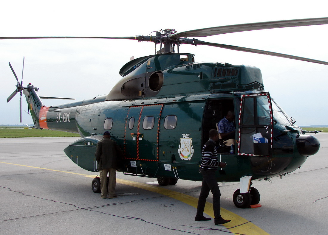 IAR 330L-Puma Guinea Government 3X-GVC Osijek_Klisa (LDOS) May_16_2012.