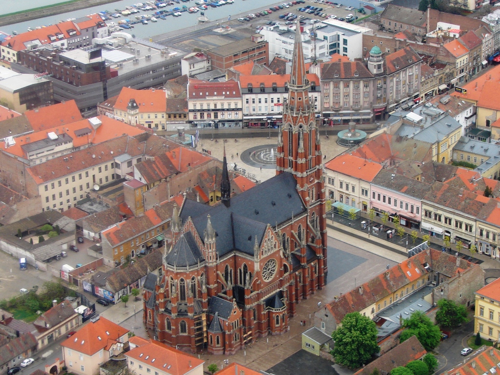 Osijek Airview from Sud SA-313B Alouette II 2009.