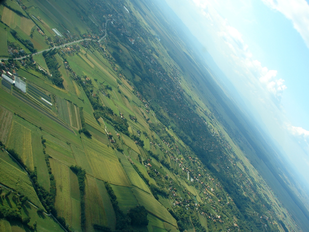 In Flight from Cessna 172N, 9A-DNI, Geodetski zavod Osijek, August_23_2009.