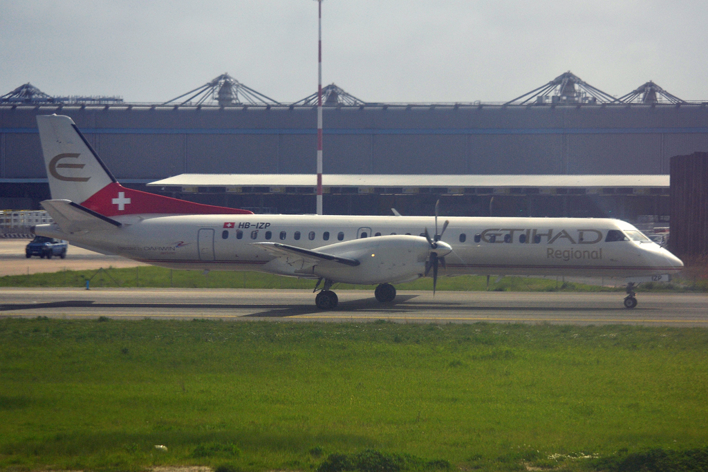 Saab S-2000 Etihad Regional (Darwin Airline) HB-IZP Rome_Fiumicino (FCO/LIRF) March_31_2015