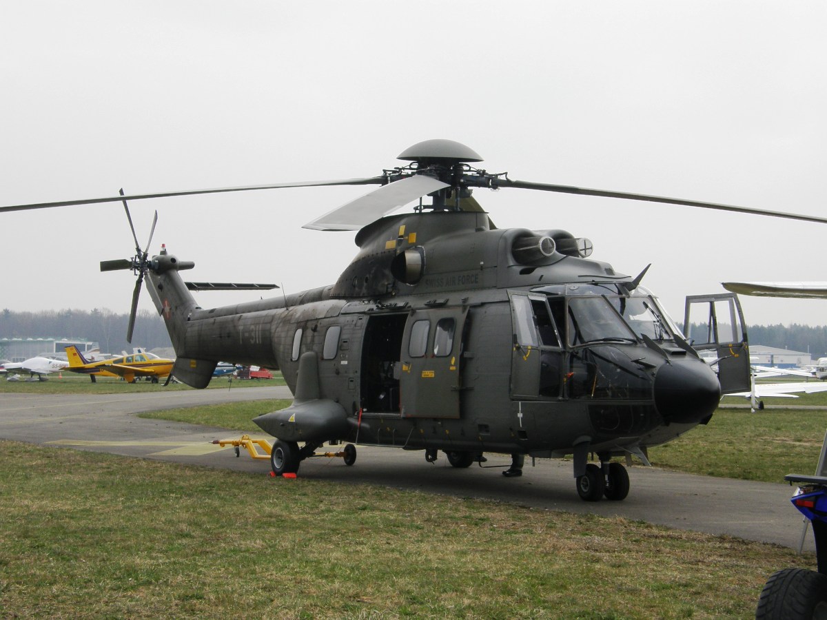 Aerospatiale AS-332M1 Super Puma Switzerland Air Force T-311 Friedrichshafen_Airport April_04_2009