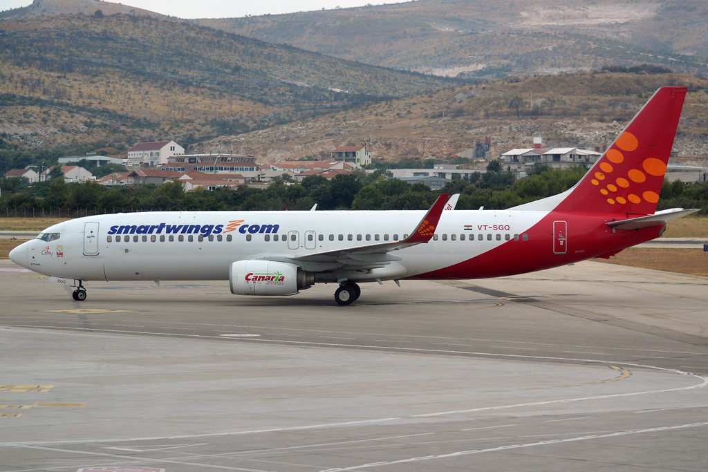 B737-8GJ Smart Wings (SpiceJet) VT-SGQ Split_Resnik (SPU/LDSP) August_20_2013