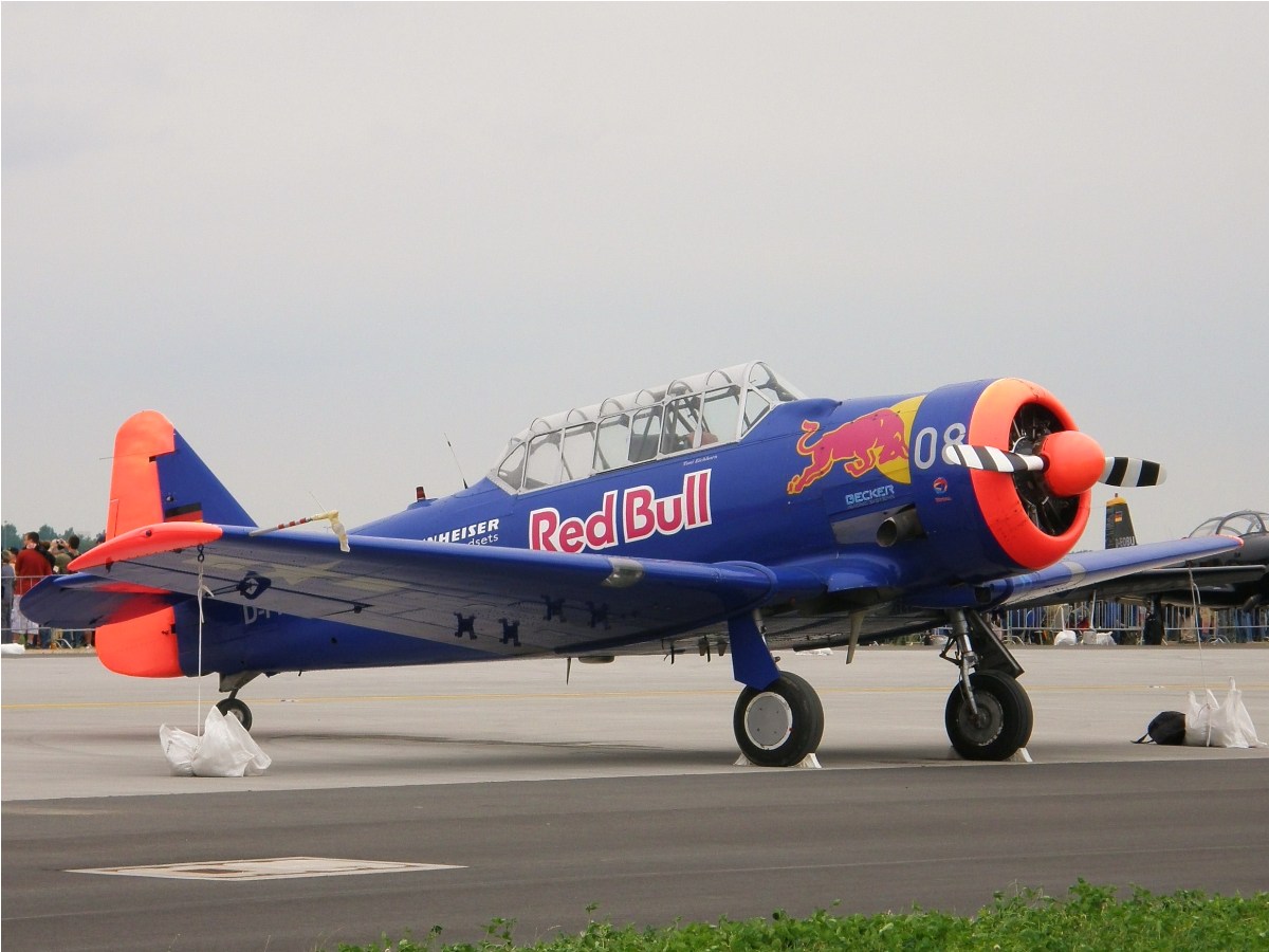 North American SNJ-5 Texan Red Bull D-FHGL Berlin_Schonefeld June_12_2010