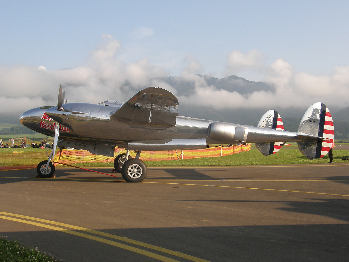 Lockheed P-38L Lightning The Flying Bulls N25Y Zeltweg (LOXZ) June_27_2009